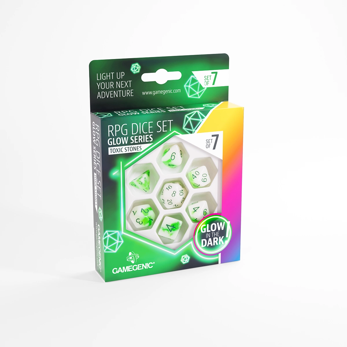 Gamegenic Glow Series Set of 7 RPG Dice