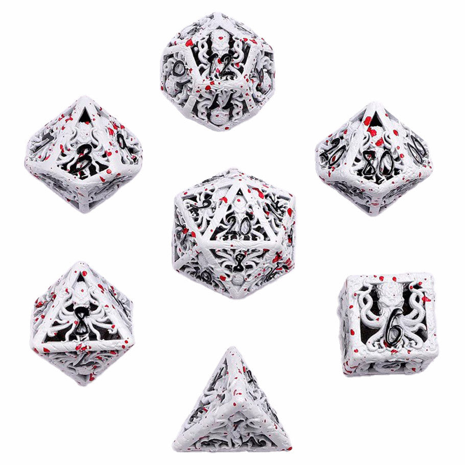 Hymgho Premium Gaming Lllithids Mind Cage Dice: Blood Spatter