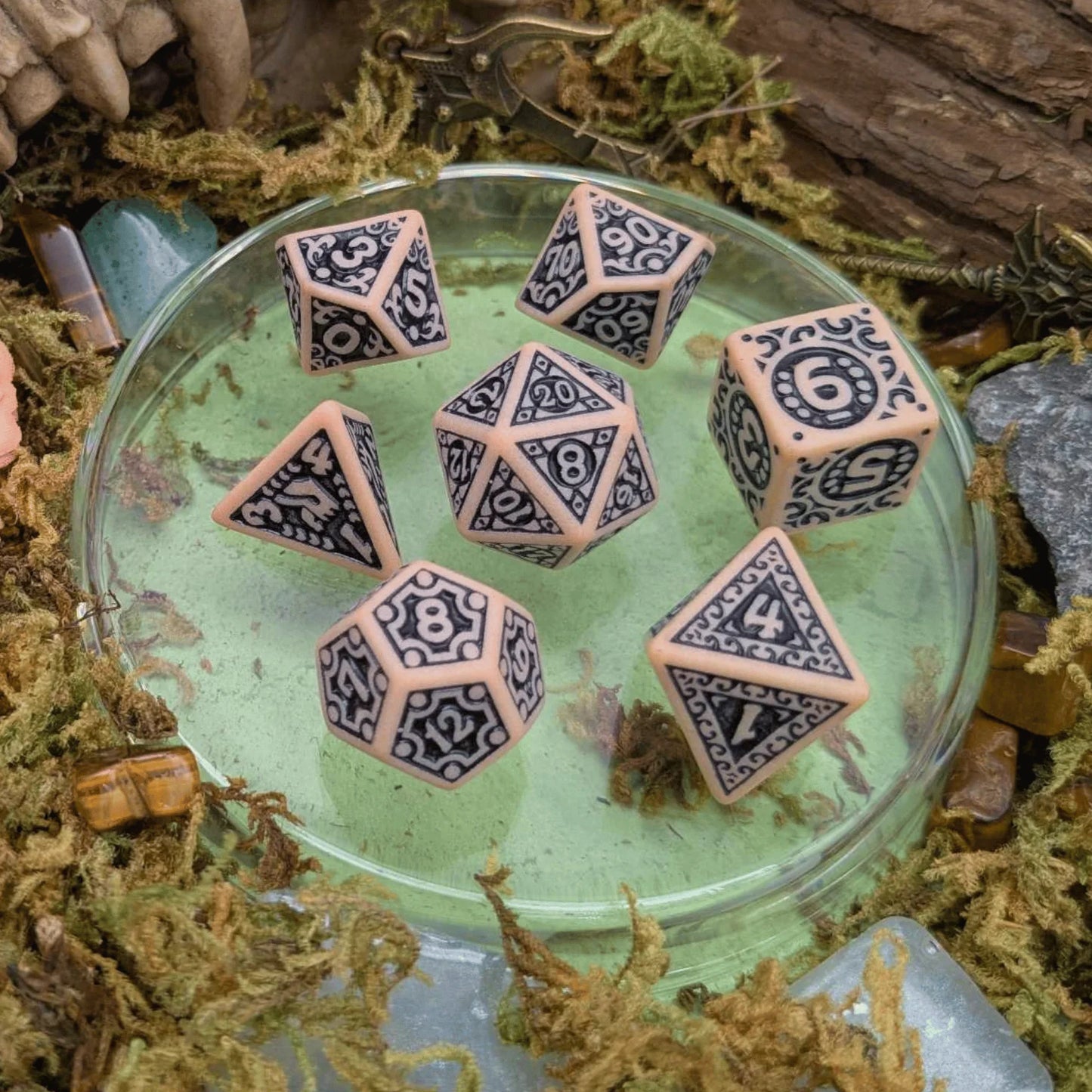 Ornate Calavera Dice Set