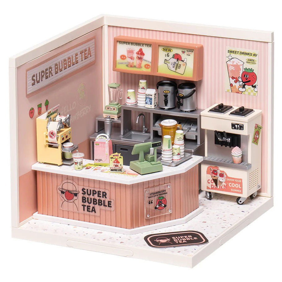 Rolife Double Joy Bubble Tea DIY Miniature Store Kit DW006