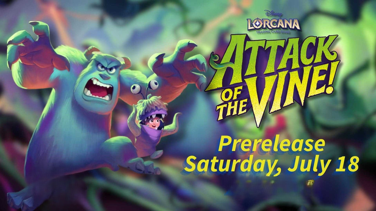 Disney Lorcana Attack of the Vine Prerelease 7/18/26