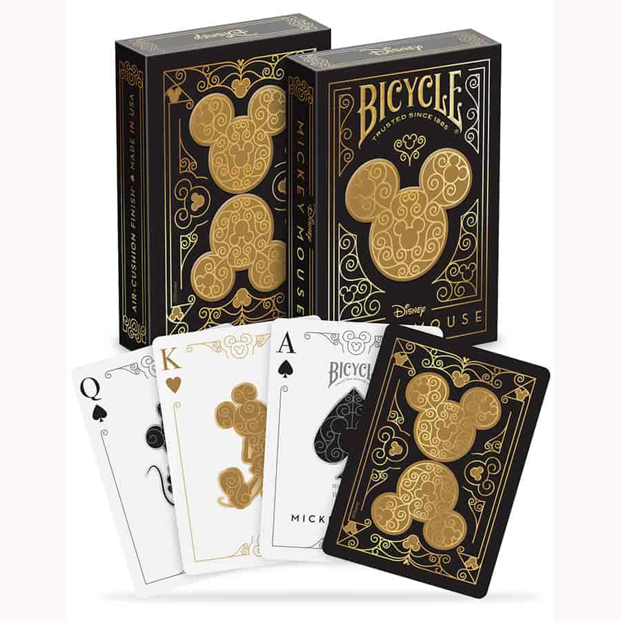 Bicycle Disney Black and Gold Mickey Playing Cards