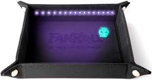BLACKLIGHT DICE TRAY WITH BLACK D20
