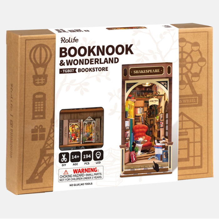Rolife Bookstore Book Nook & Wonderland DIY Miniature TGB07