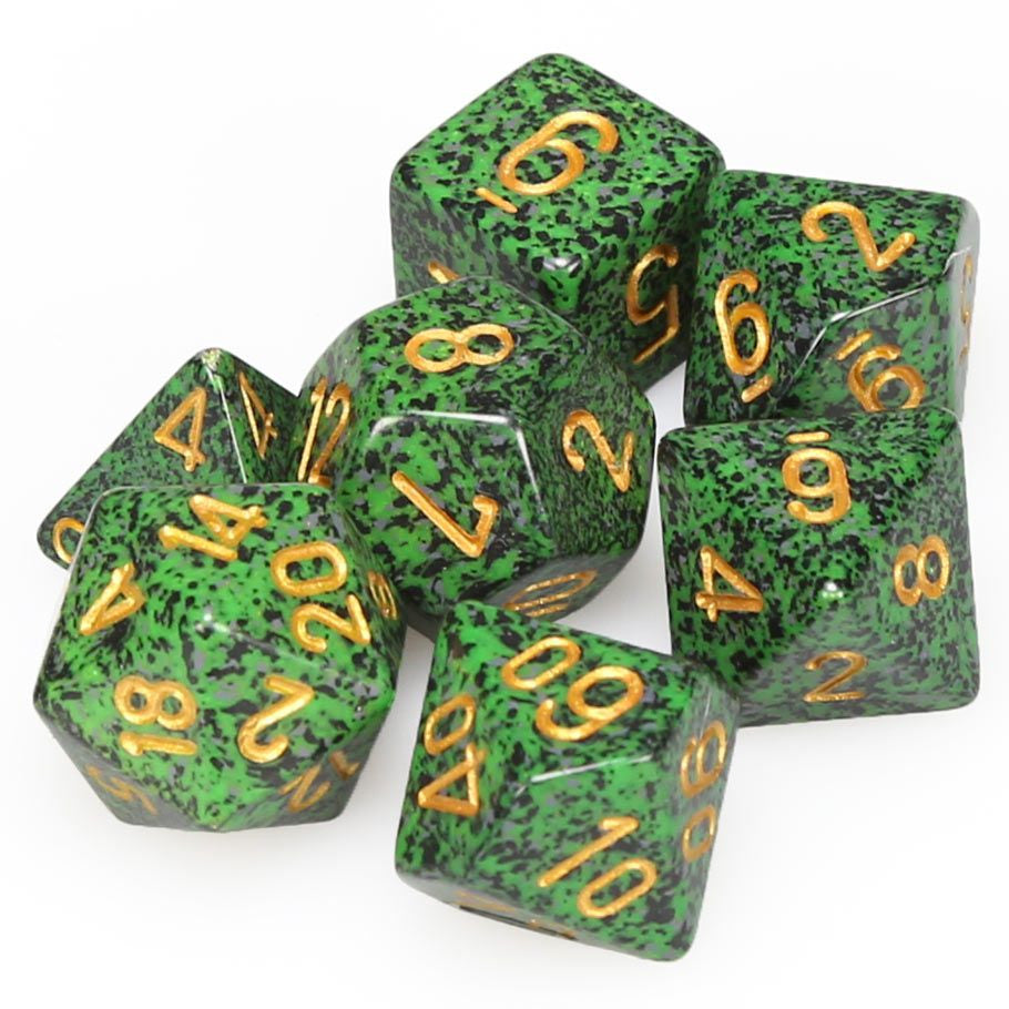 Chessex 7-Die Set - Speckled - Golden Recon