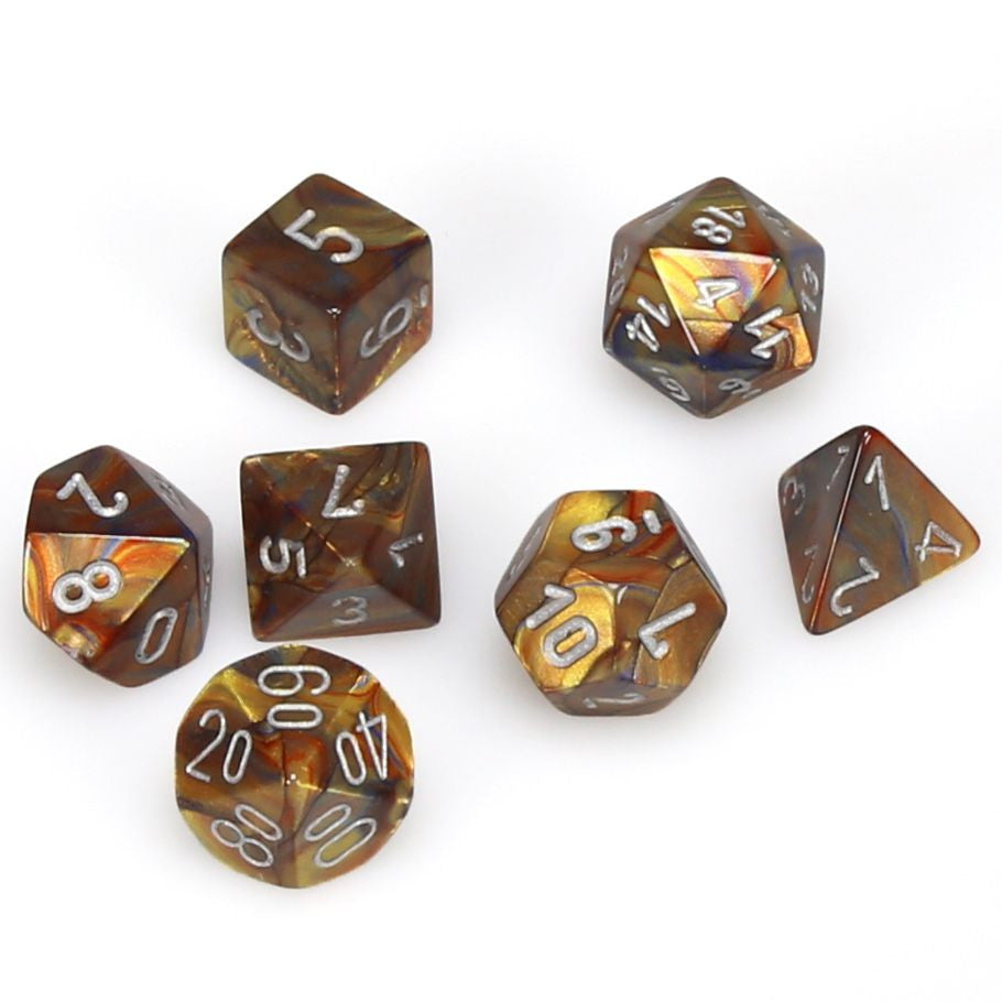 Chessex 7-Die Set - Lustrous - Gold/Silver