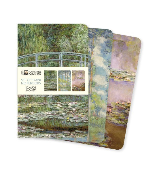 Flame Tree Publishing Claude Monet Set of 3 Mini Notebooks