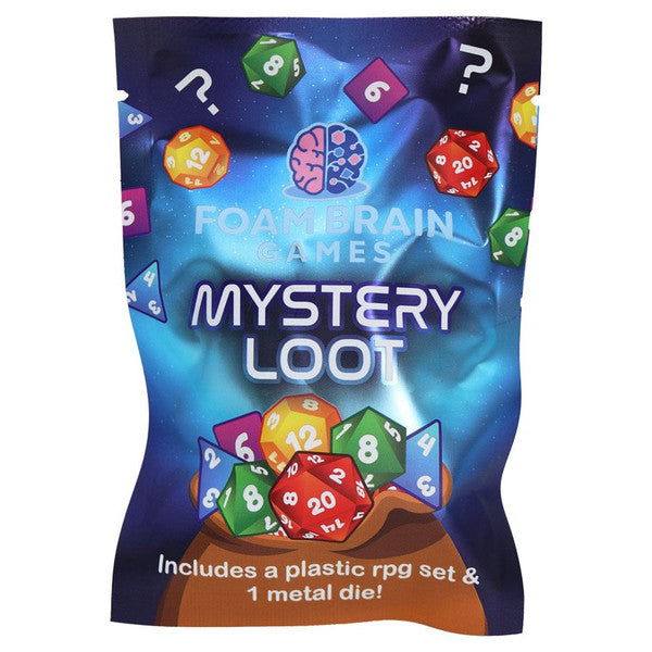 Foam Brain Games Mystery Loot: Plastic RPG Dice Set & Bonus Metal Die