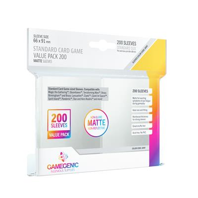 Gamegenic Value Pack Standard Matte Sleeves 200ct