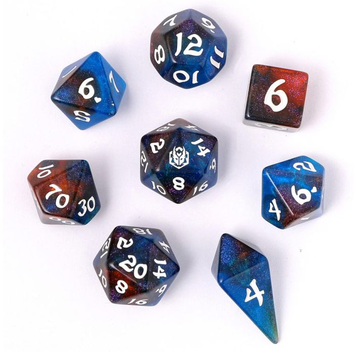 Hymgho Premium Gaming Wyrmforged Mystic Nebula 8 Set Dice