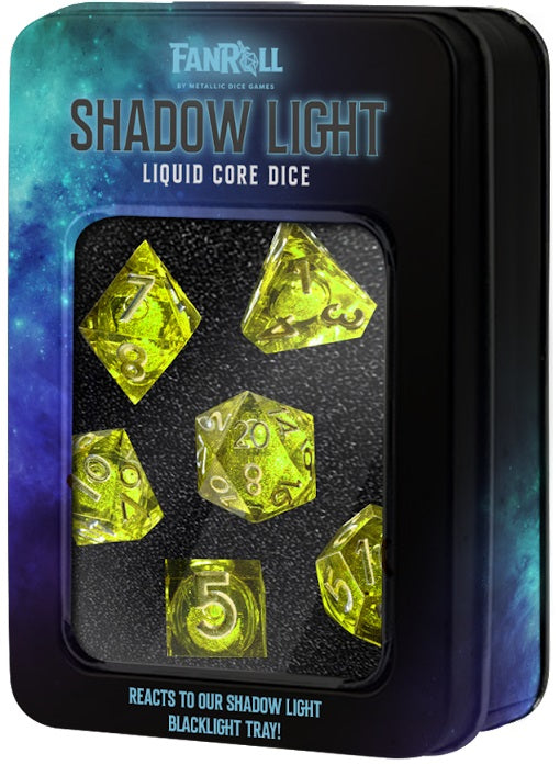 Fanroll Liquid Elixir Shadow Light UV Reactive 7 Dice Set