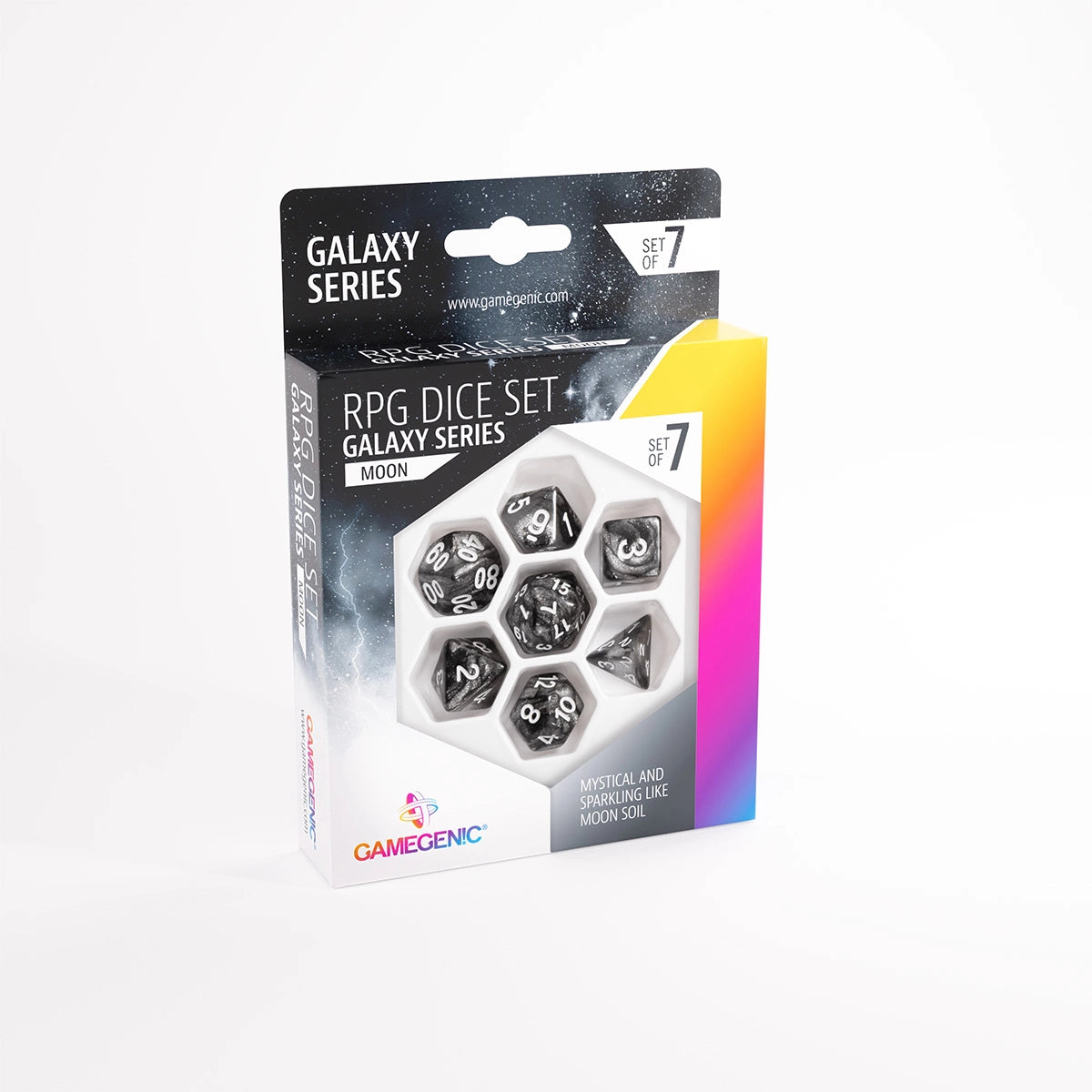 Gamegenic RPG Dice - Galaxy Series - Moon