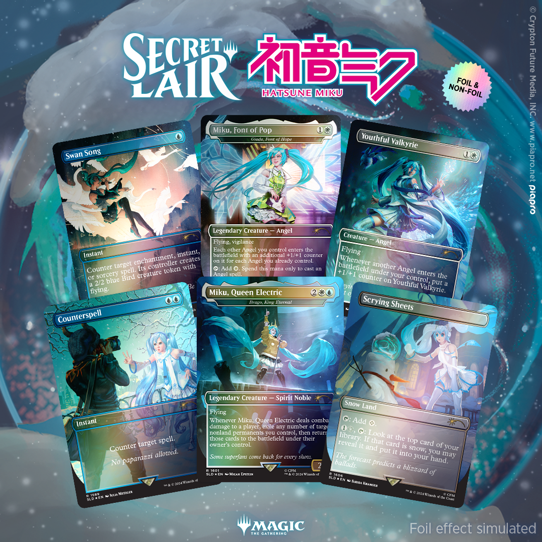 MTG Secret Lair x Hatsune Miku: Winter Diva Foil