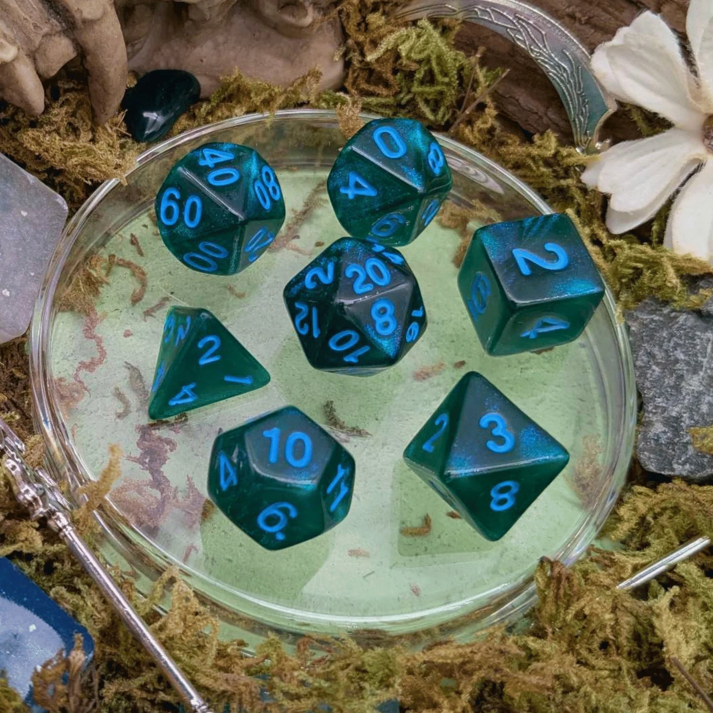 Shimmer Moss Dice Set