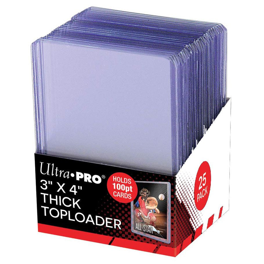 Ultra Pro 3" x 4" Clear 100PT Thick Toploaders (25ct)