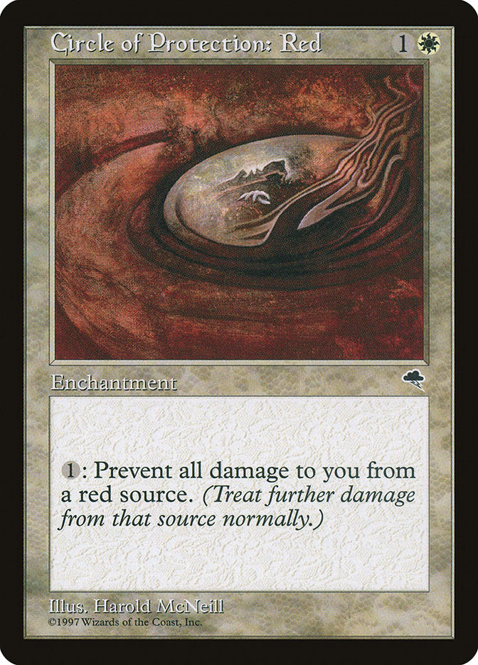 MTG 赤の防御円/Circle of Protection: Red β Circle of Protection: Red (BB) | 4th Edition - Black Border