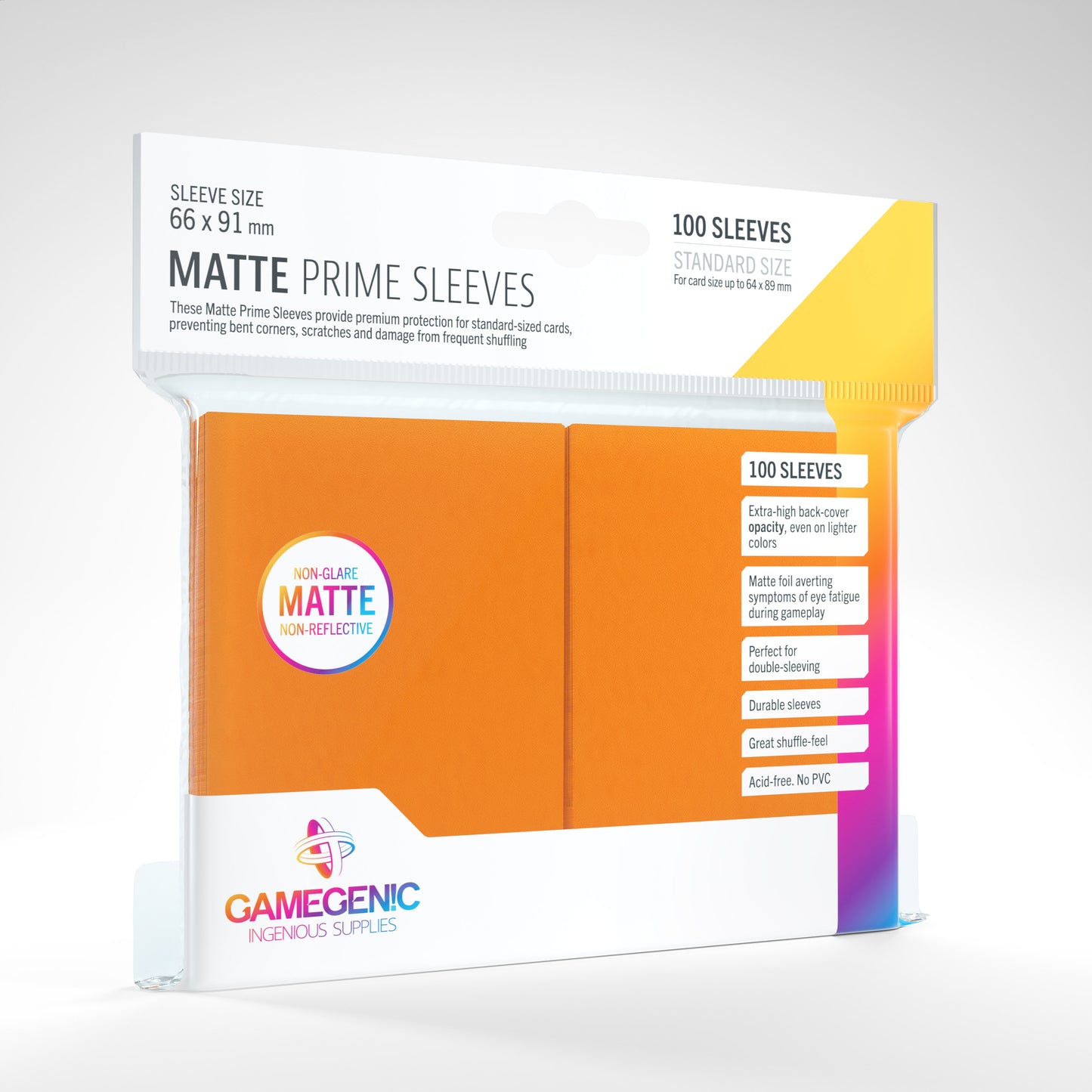 Gamegenic Matte Standard Size Prime Sleeves (100 ct.)