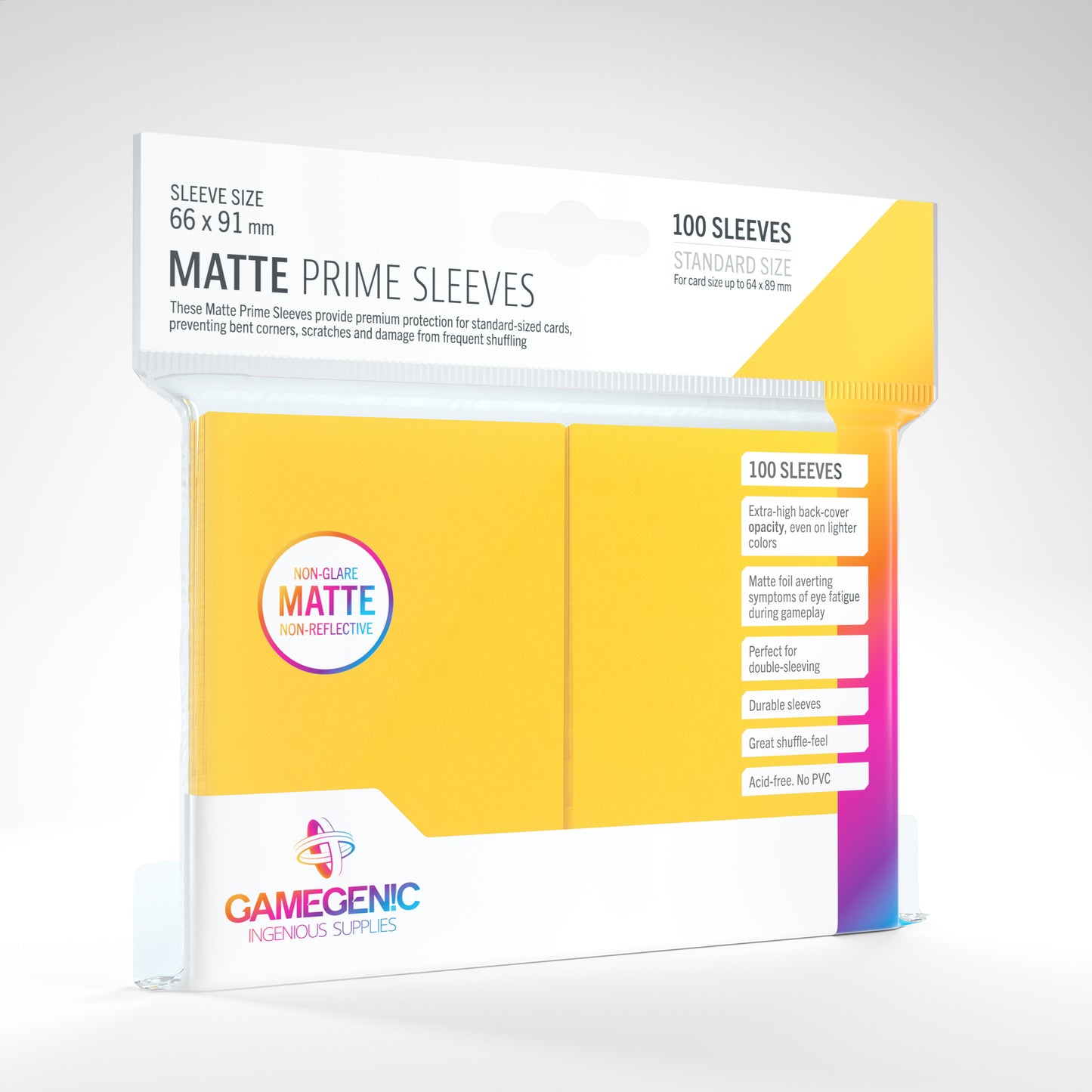 Gamegenic Matte Standard Size Prime Sleeves (100 ct.)