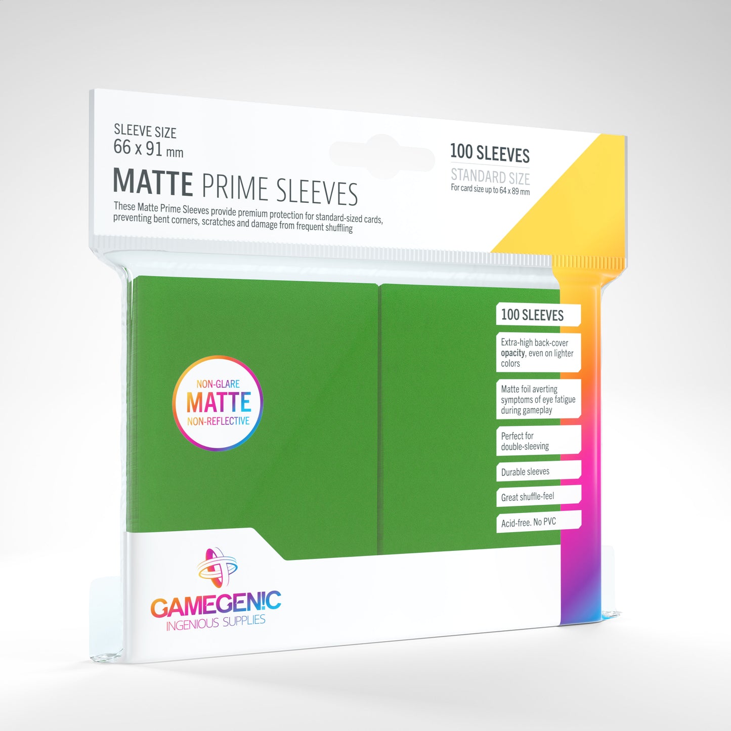 Gamegenic Matte Standard Size Prime Sleeves (100 ct.)