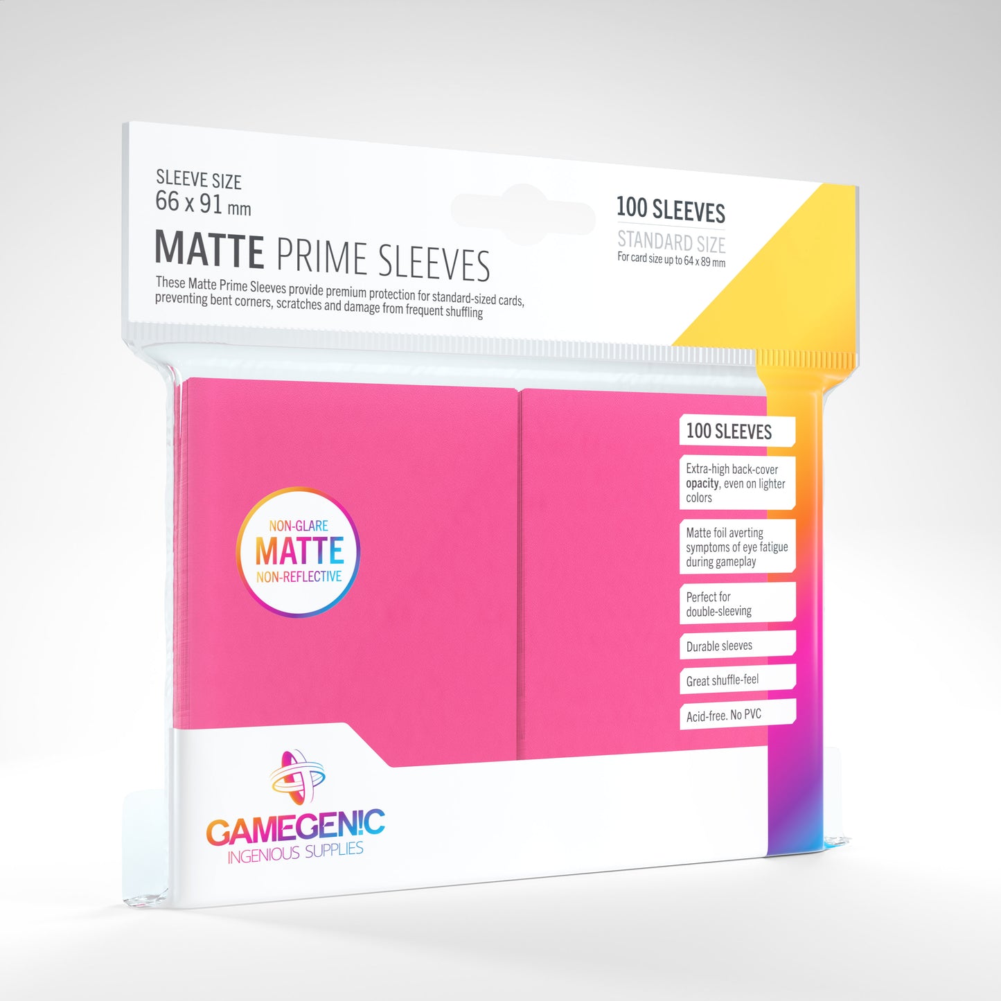 Gamegenic Matte Standard Size Prime Sleeves (100 ct.)