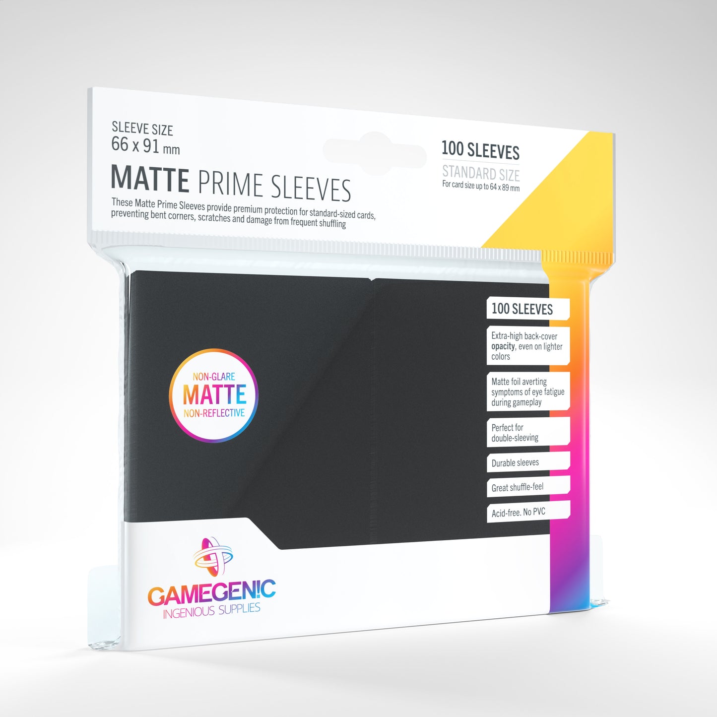 Gamegenic Matte Standard Size Prime Sleeves (100 ct.)