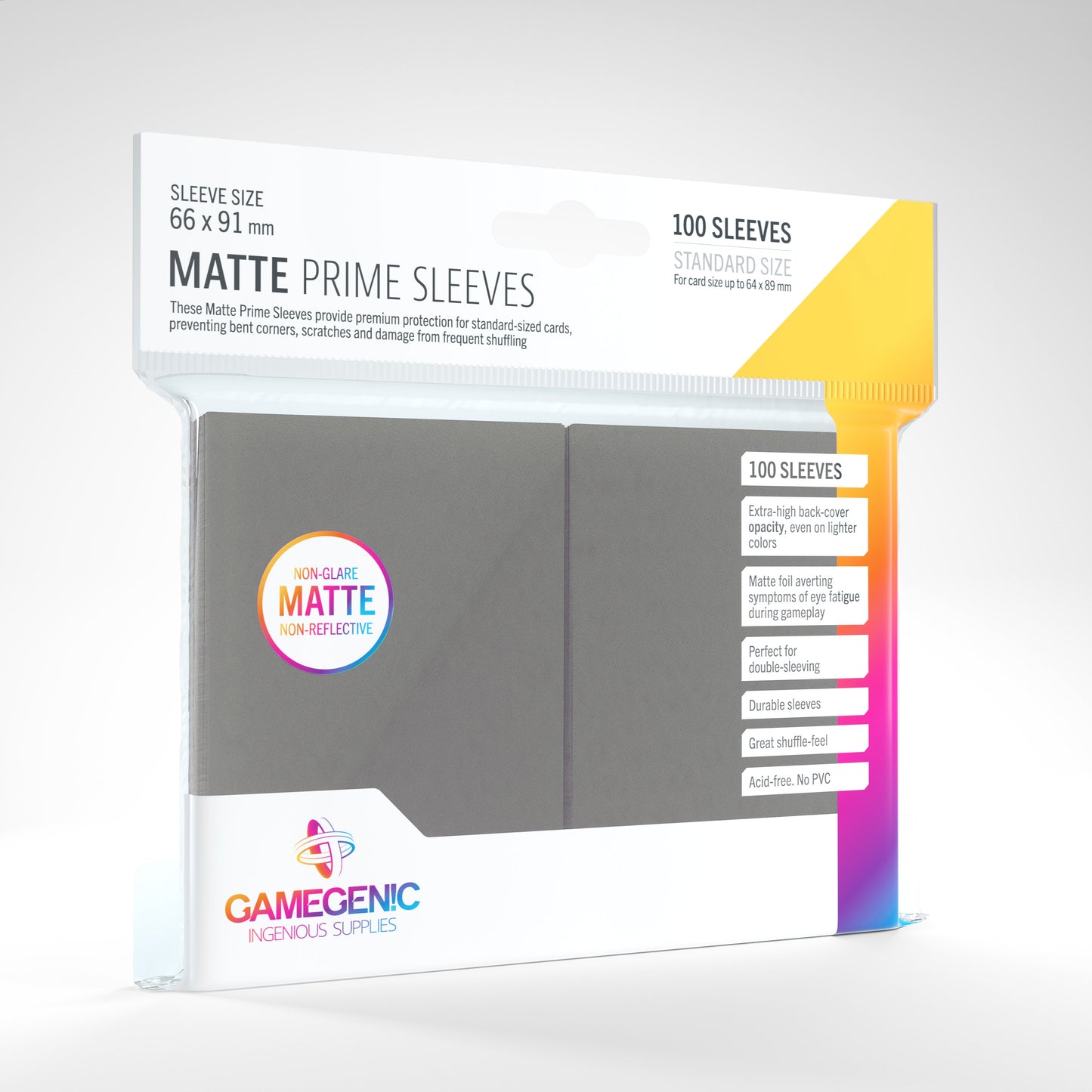 Gamegenic Matte Standard Size Prime Sleeves (100 ct.)