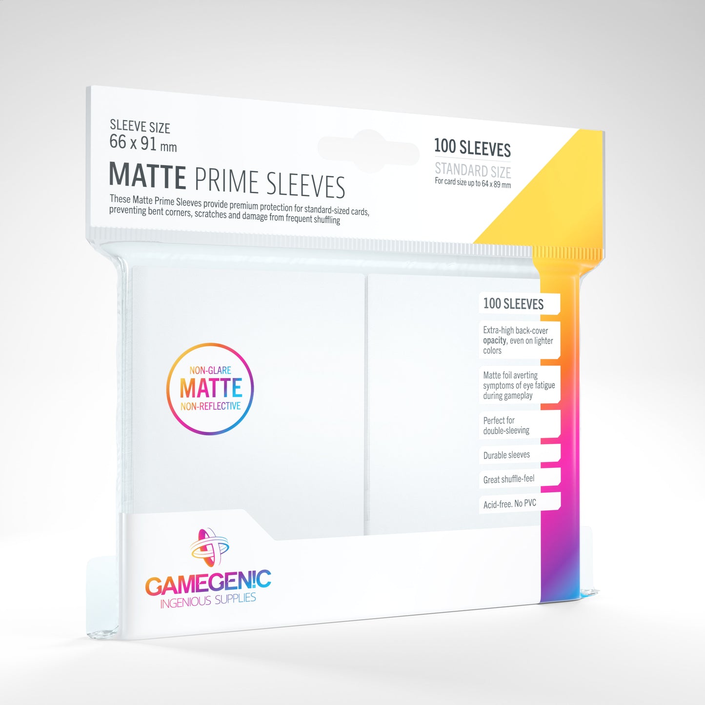 Gamegenic Matte Standard Size Prime Sleeves (100 ct.)