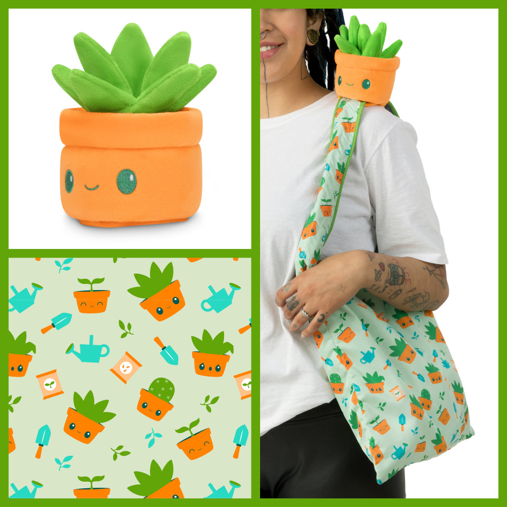 Plushie Tote Bag: Green Plant & Gardening