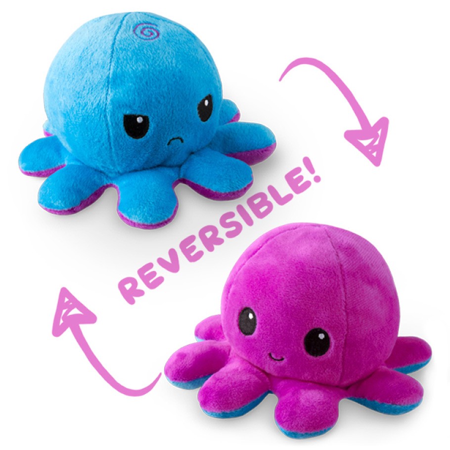 TeeTurtle Plushiverse Octopus Reversible Plush