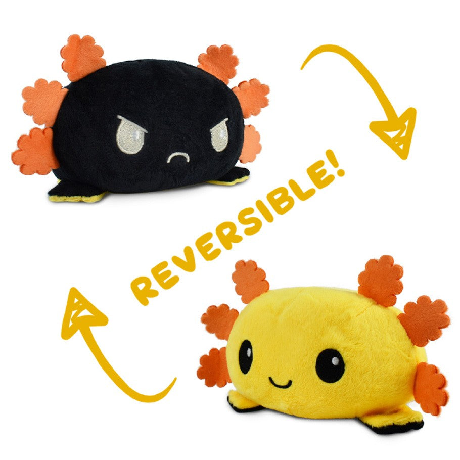 TeeTurtle Plushiverse Yellow & Black Axolotl Reversible Plush