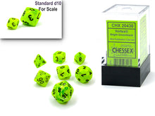 Chessex MINI 7-Die Set - Vortex - Bright Green/Black