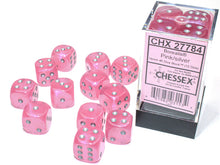 Chessex 16MM D6 Dice - Borealis Luminary - Pink/Silver