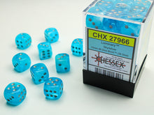 Chessex 12MM D6 Dice - Luminary - Sky/Silver