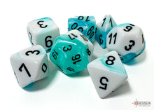 Chessex 7-Die Set - Gemini - Teal-White/Black