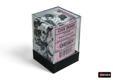 Chessex 12mm D6 Dice - Gemini - Black-White/Pink