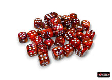 Chessex 12MM D6 Dice - Festive - Symphony/White