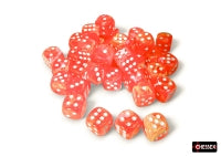 Chessex 12MM D6 Dice - Festive - Dahlia/White
