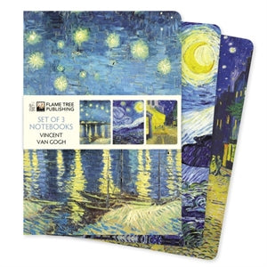 Flame Tree Publishing Vincent Van Gogh Set Of 3 Standard Notebooks