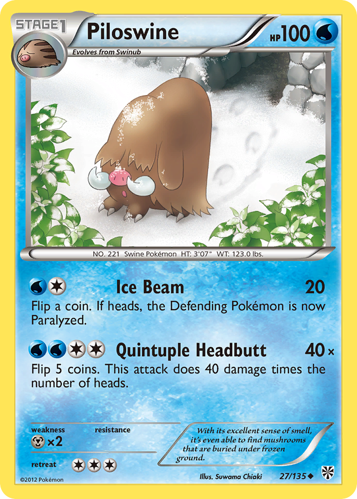 Piloswine (27/135) [Black & White: Plasma Storm]