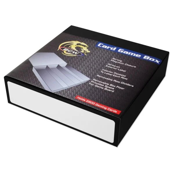BCW 3-Row Card Game Box (Black/White)