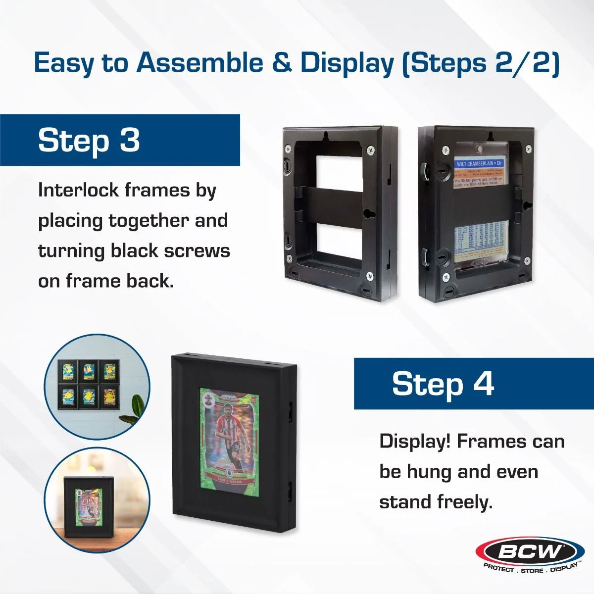 BCW Interlocking Card Frames - Black