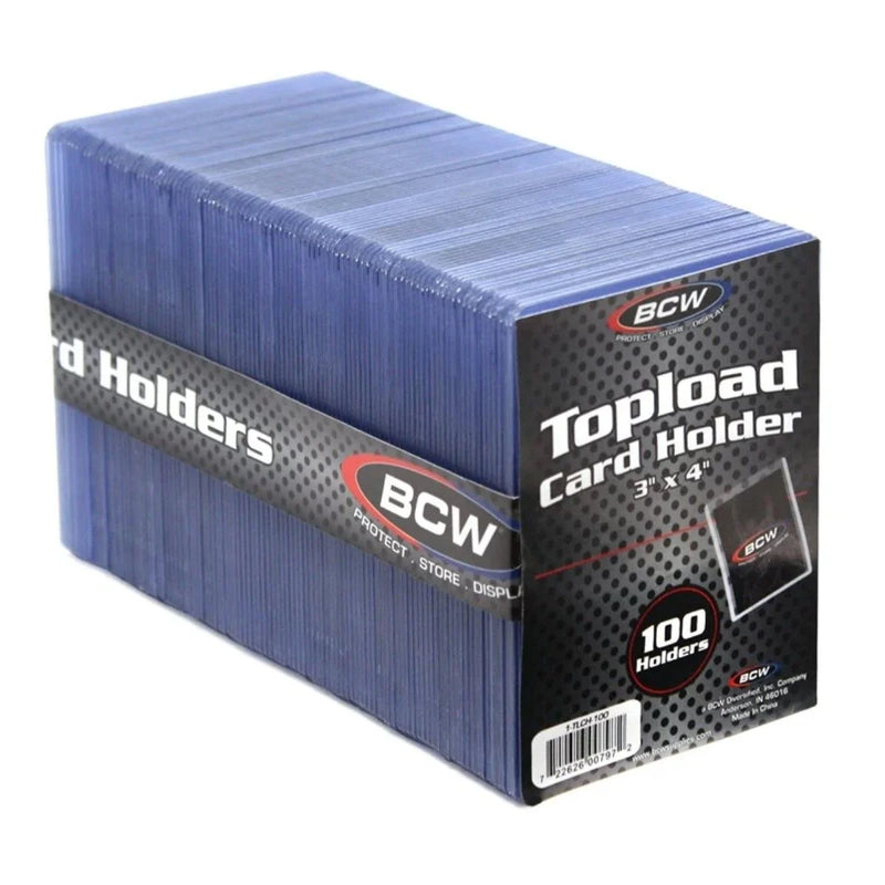 BCW Supplies: 100 Count 3x4 Topload Card Holder - Standard