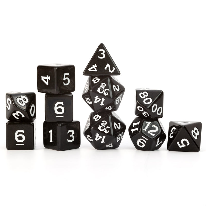 Sirius Dice D&D Dungeons & Dragons: New Adventurer Set - Black Dice