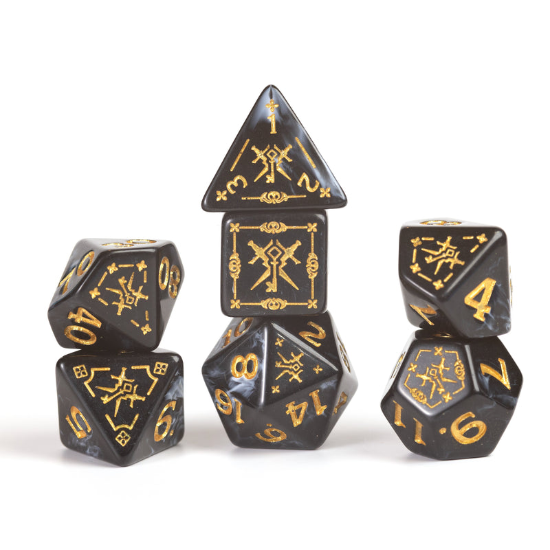 Sirius Dice D&D Dungeons & Dragons: Adventure Dice - Rogue Black