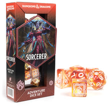 Sirius Dice D&D Dungeons & Dragons: Adventure Dice - Sorcerer Orange