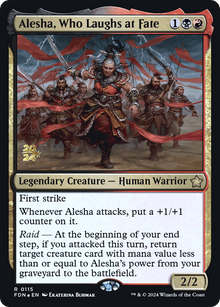 Alesha, Who Laughs at Fate [Foundations Prerelease Promos]