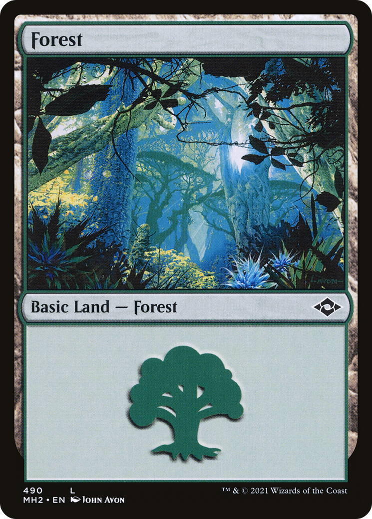 Forest (490) (Foil Etched) [Modern Horizons 2]