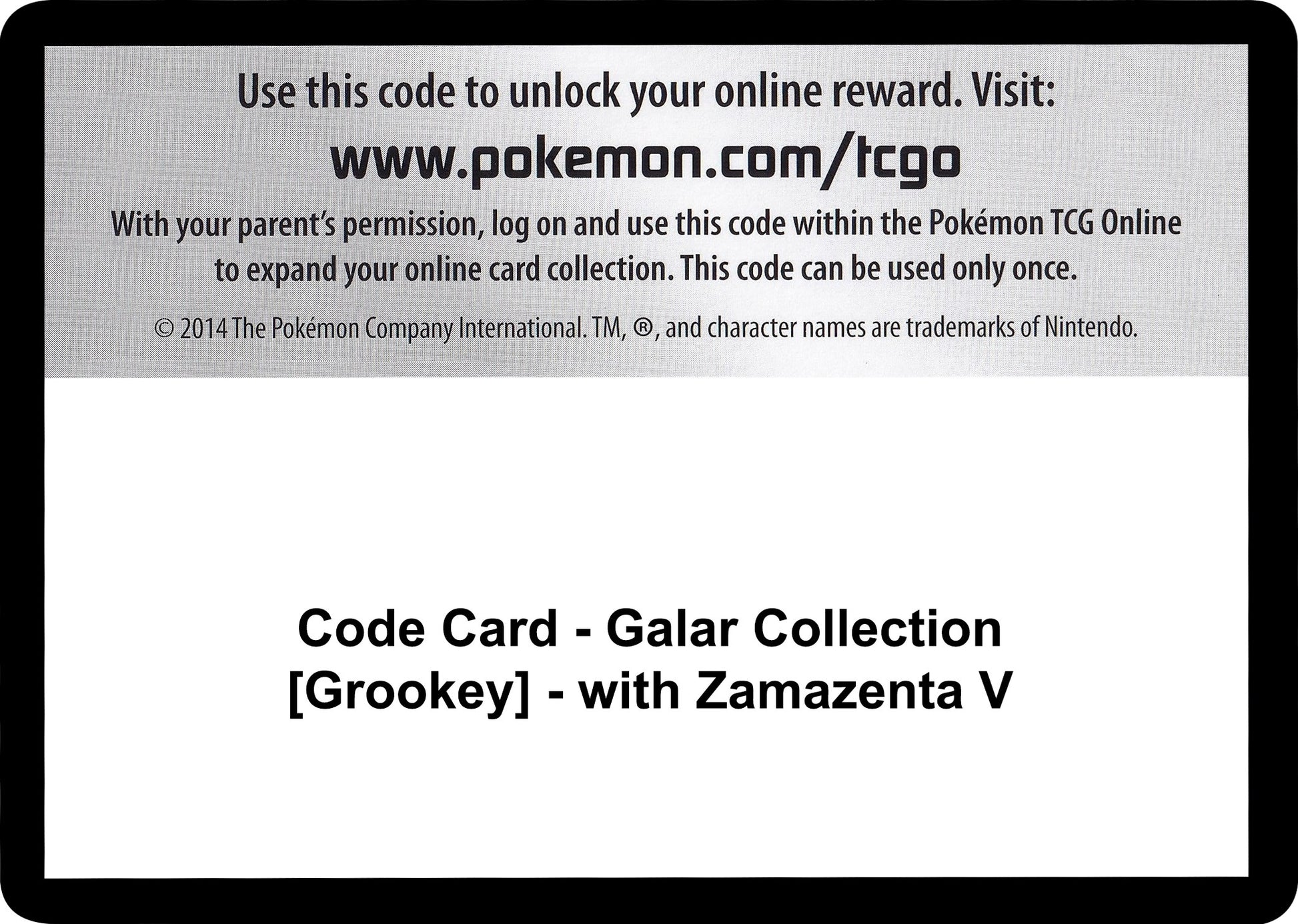 Image for Code Card - Galar Collection [Grookey] - with Zamazenta V - Pokemon