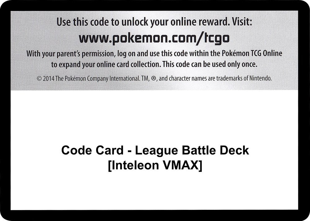Image for Code Card - League Battle Deck [Inteleon VMAX] - Pokemon