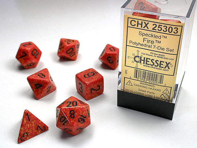 Chessex 7-Die set - Speckled - Fire